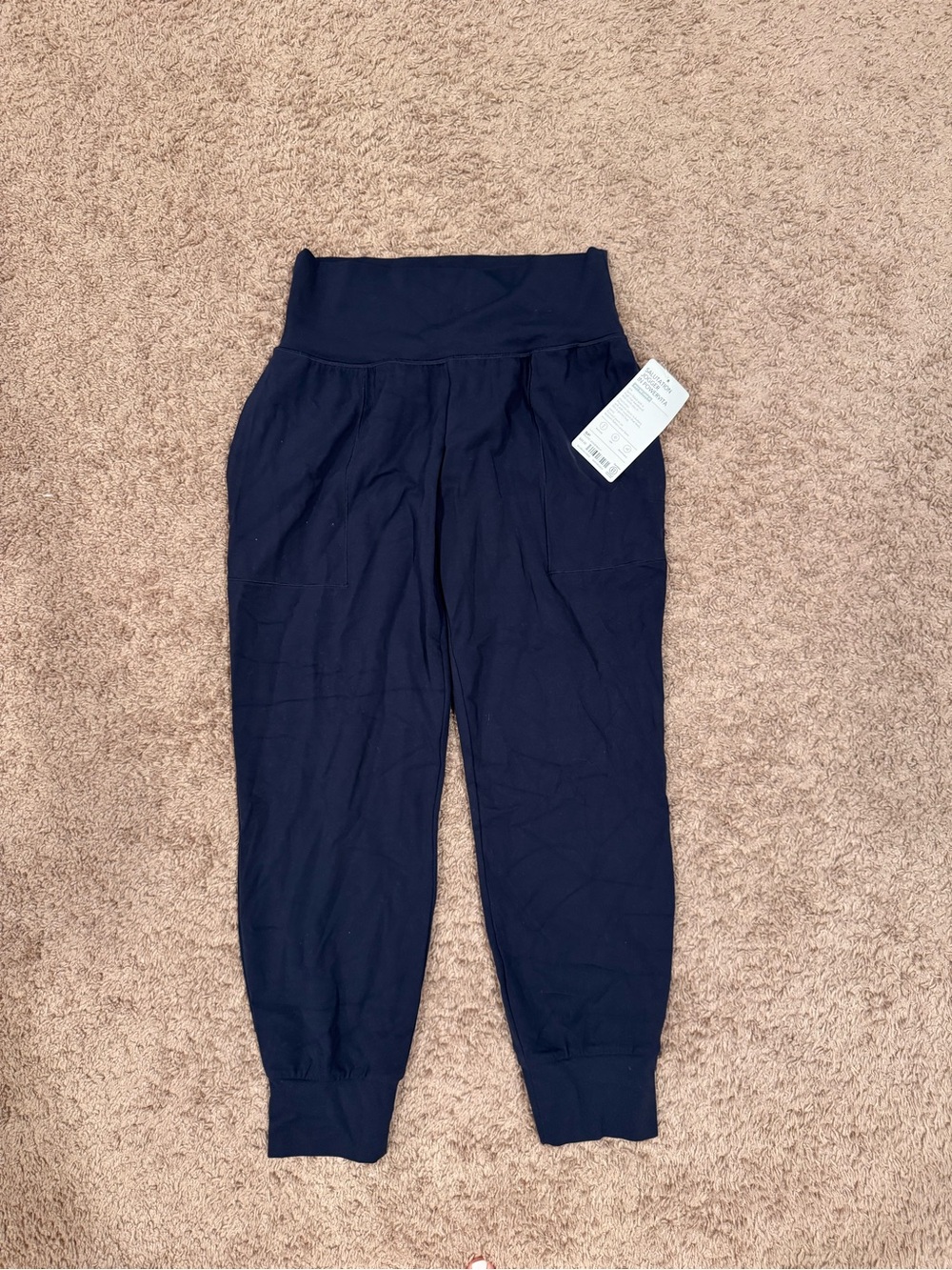 Athleta Navy High-Waist Pull-On Joggers